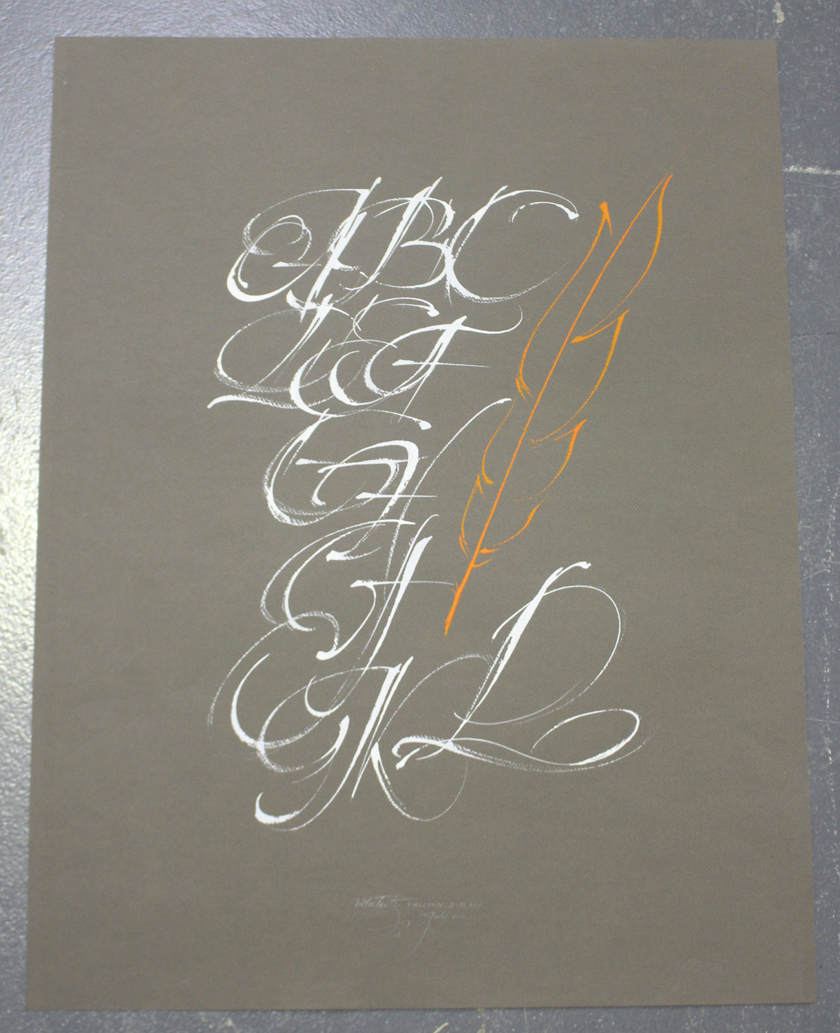 CALLIGRAPHY. A calligraphic transcript by Kennedy Smith in varying coloured ink of Christina - Image 3 of 6