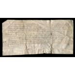 DOCUMENTS. A Charles IV of France manuscript document on vellum dated 29 April 1324, relating to a