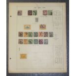 A Schaubek album (spine broken) of world stamps up to 1920s with British Commonwealth, Hong Kong,