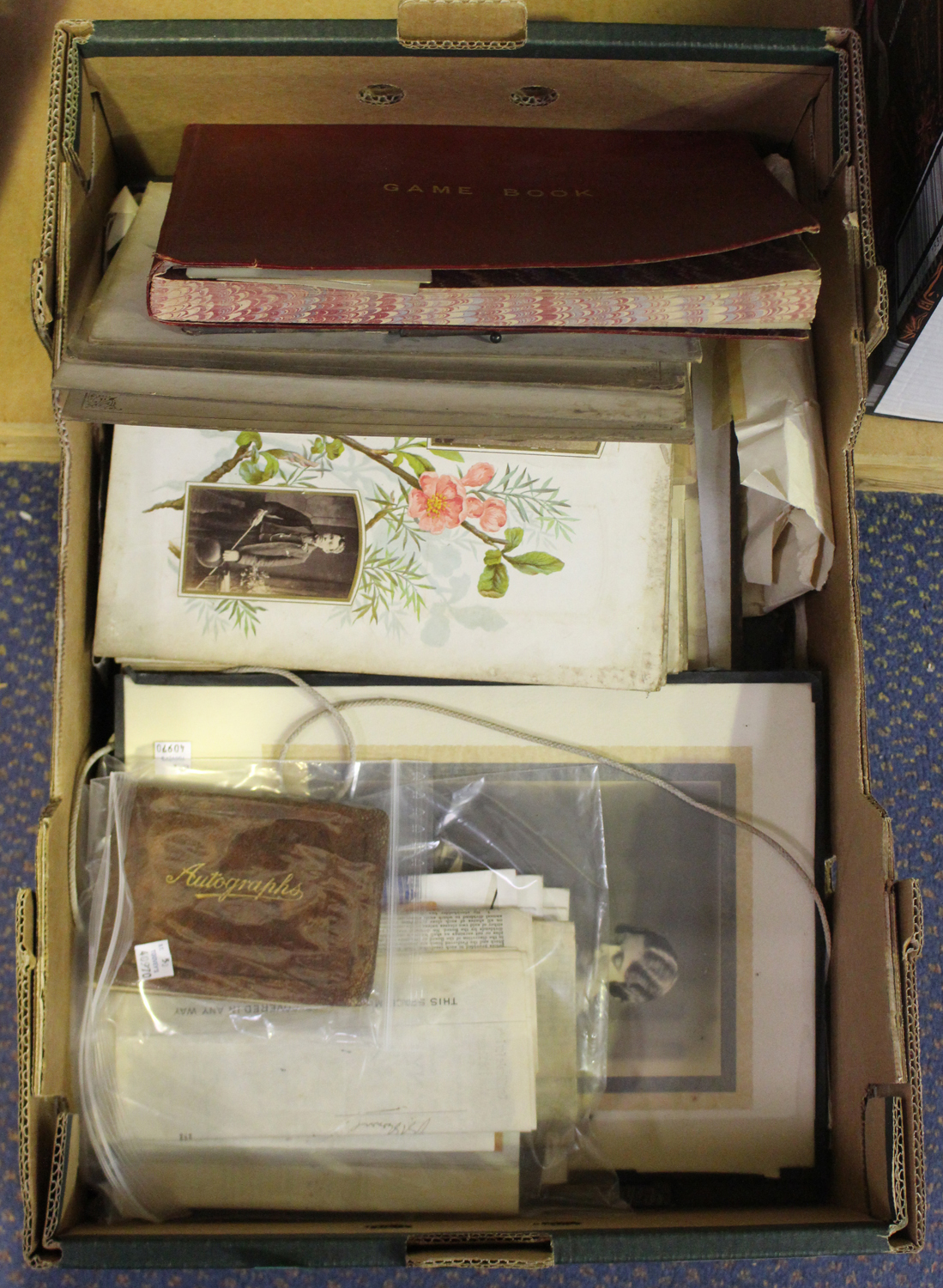EPHEMERA. A collection of various ephemera including an early 20th century leather-bound Game - Image 3 of 3
