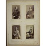 PHOTOGRAPHS. Four leather-bound albums containing approximately 177 cartes-de-visite and 16