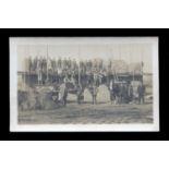 A photographic postcard of Baigent Builders constructing houses in Hollands Road, Henfield, West