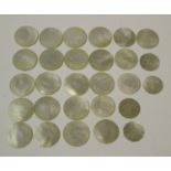 A collection of Chinese Canton export mother-of-pearl gaming counters, mid-19th century,