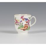 A Worcester porcelain large coffee or chocolate cup, circa 1765-70, probably decorated in the