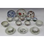 A collection of Chinese export porcelain, 18th century, including two famille rose teabowls and