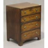 A George III mahogany converted commode chest of four drawers, on bracket feet, height 74cm, width