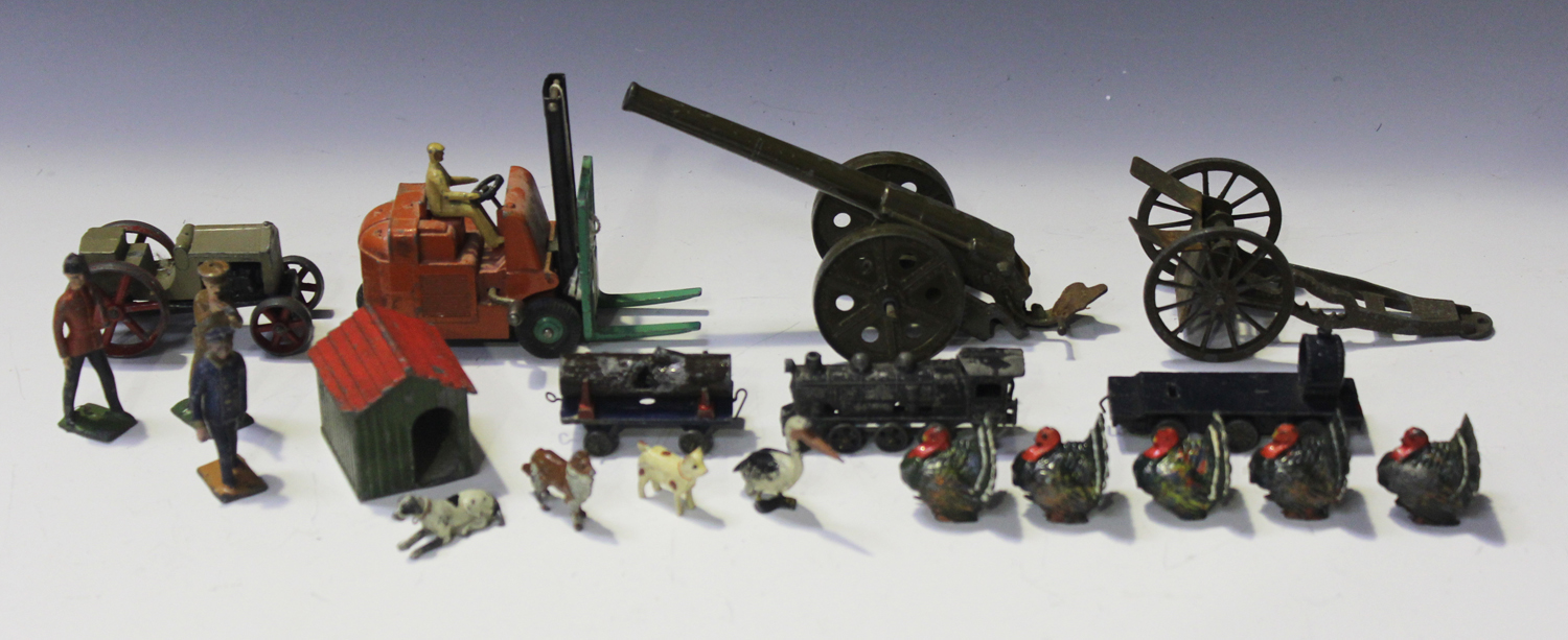 A collection of Britains and other lead figures and accessories, including farm animals, various - Image 2 of 3