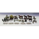 A collection of Britains and other lead figures and accessories, including farm animals, various