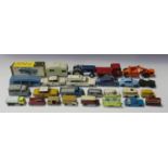 A small collection of Dinky Toys vehicles, including a No. 157 BMW 2000 Tilux, boxed, a No. 216