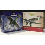 A Corgi Aviation Archive 1:32 scale model No. AA33901 Supermarine Spitfire Mk Ia and a No. AA34902