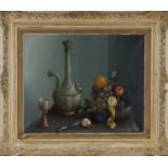 George Leslie Reekie - Still Life with Fruit, Jug and Glass, oil on canvas, signed and dated 1956,