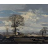 Rowland Hilder - 'Kentish Oast Houses', 20th century oil on canvas, signed recto, titled Fine Art