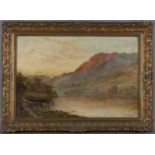 Graham Williams - Highland Landscape with Loch and Mountains, late 19th/early 20th century oil on