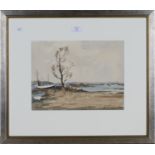 Edward Wesson - 'Yarmouth, Isle of Wight', watercolour, signed recto, titled verso, 26cm x 34.5cm,