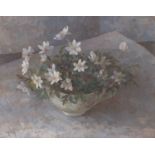 Mary Kent Harrison - 'Cupfull of Windflowers', oil on canvas, signed recto, titled and dated 1982 to