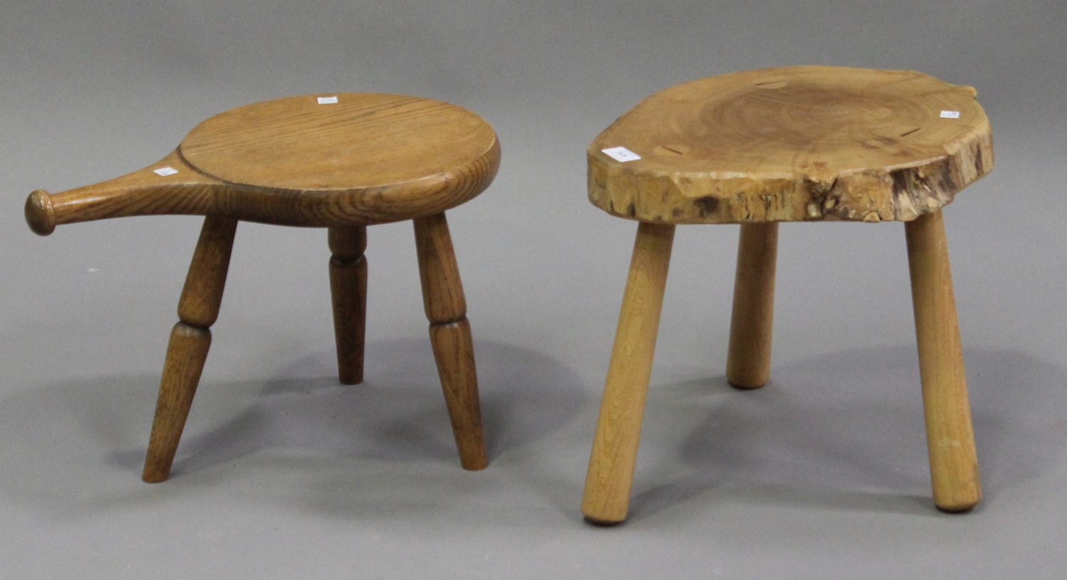 A modern stool by Jim Harris Woodturners and Furniture Makers, Pembrokeshire, length 42cm,