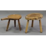 A modern stool by Jim Harris Woodturners and Furniture Makers, Pembrokeshire, length 42cm,