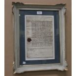 LEGAL DOCUMENT. A Charles II document on paper concerning a mother and her two children and the