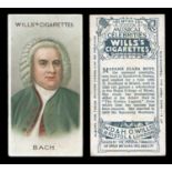 A collection of cigarette and trade cards in eight albums, including a set of 50 Wills 'Musical