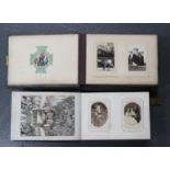 PHOTOGRAPHS. Two leather-bound albums containing approximately 195 cartes-de-visite photographs,