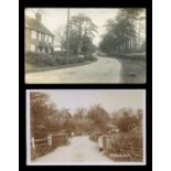 A collection of 28 postcards of Sussex, including photographic postcards titled 'Blackboys', '