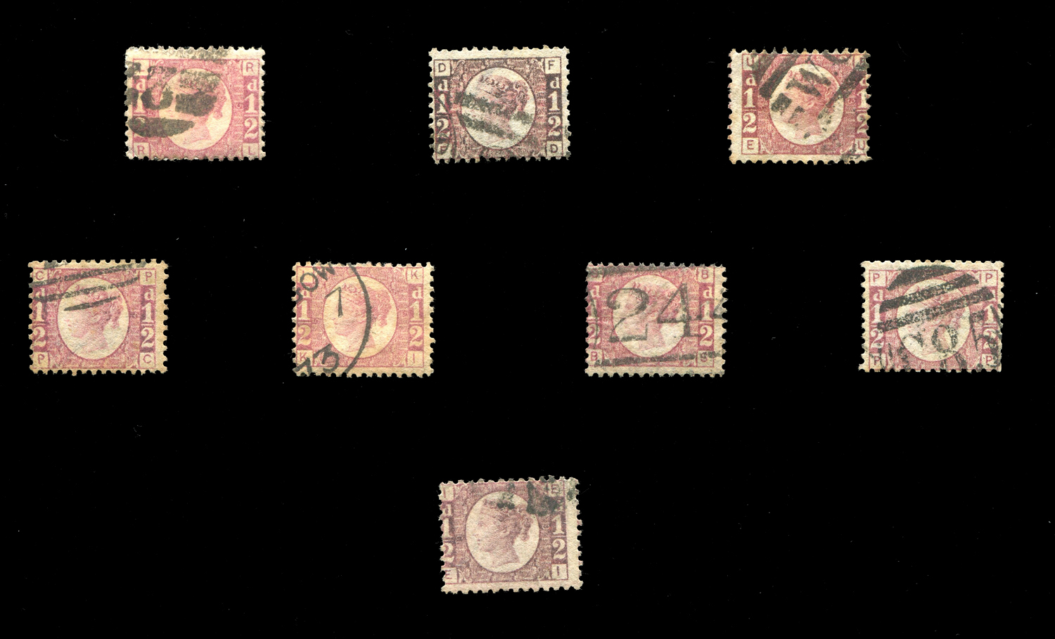 A Great Britain 1870 set of ½d stamps, plate numbers 1-20, including scarce plate 9.Buyer’s - Image 3 of 4