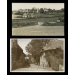 A collection of 16 postcards of Amberley and Slindon, West Sussex, including photographic