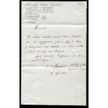 AUTOGRAPHS. A collection of approximately 53 signed letters, including an autograph letter signed by