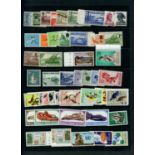 A collection of British Commonwealth stamps on stock cards, including Aden 1953 up to 20