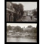 A collection of 29 postcards of Berkshire, including photographic postcards titled 'The Village,