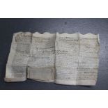 LEGAL DOCUMENTS. A group of 7 legal documents on vellum, the majority relating to Essex including