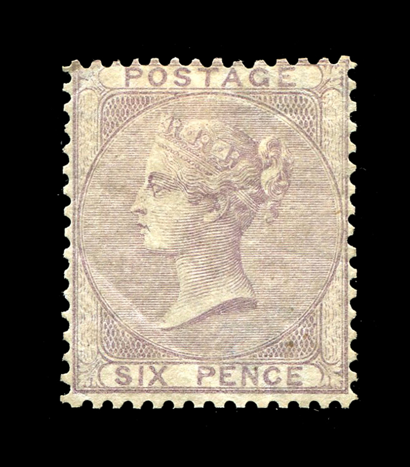 A Great Britain 1856 6d lilac stamp, mint, and and 1856 1 shilling green stamp, unused.Buyer’s - Image 4 of 4