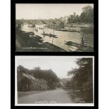 A collection of 45 postcards of Surrey, including photographic postcards titled 'Richmond Bridge &