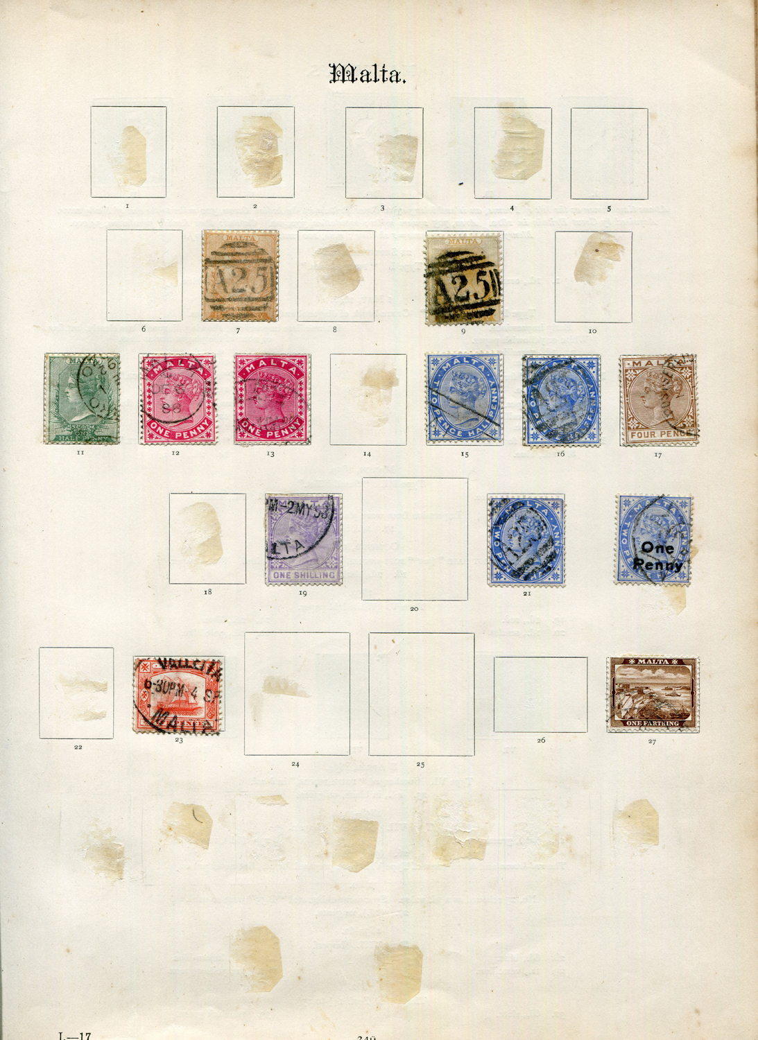 An Imperial stamp album of British Empire, rather picked over but some remaining, including - Image 2 of 2