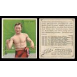 A collection of 59 American Tobacco Co 'Champion Athlete & Prizefighter Series' large-size cigarette