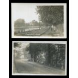 A collection of 38 postcards of Surrey, including photographic postcards titled 'Majors Walk,