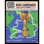 FOOTBALL. A 'Jules Rimet Cup World Championship England 1966 July 11-30... Official Souvenir