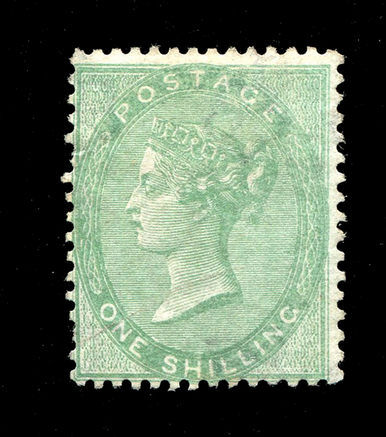 A Great Britain 1856 6d lilac stamp, mint, and and 1856 1 shilling green stamp, unused.Buyer’s - Image 2 of 4