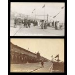 An album containing approximately 120 photographic postcards of Brighton and Hove, including