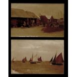 A collection of 39 sepia photographic postcards of Chichester and its West Sussex environs, the