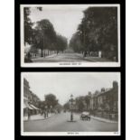 A collection of 26 postcards of London and its suburbs, including photographic postcards titled '