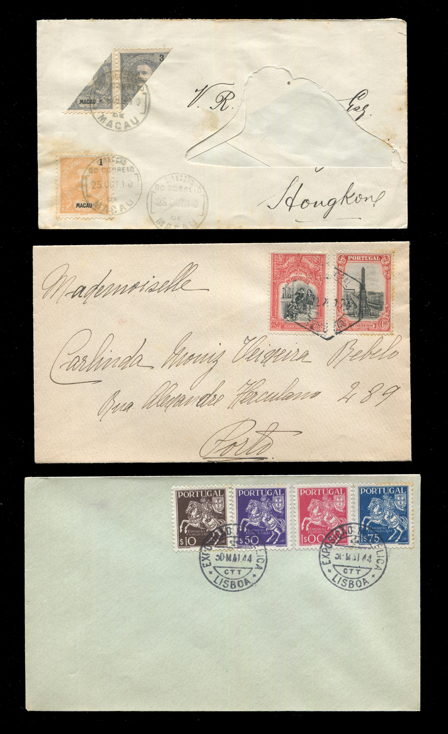 A collection of postal history, including a small group of covers with Portugal and Colonies, Macau,