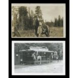 A group of 6 photographic postcards of Native Americans, including postcards titled 'Honest John &