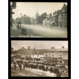A collection of 32 postcards of Hertfordshire, including photographic postcards titled 'White