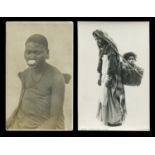 A collection of 19 photographic postcards of ethnic interest, including postcards titled 'San Blas