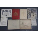 ROYALTY. A group of ephemera relating to the Coronation of Queen Elizabeth II, comprising a blue