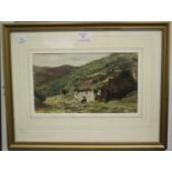 William Fleming Vallance - 'In Connemara, Ireland', watercolour, signed and dated 1876 recto, titled