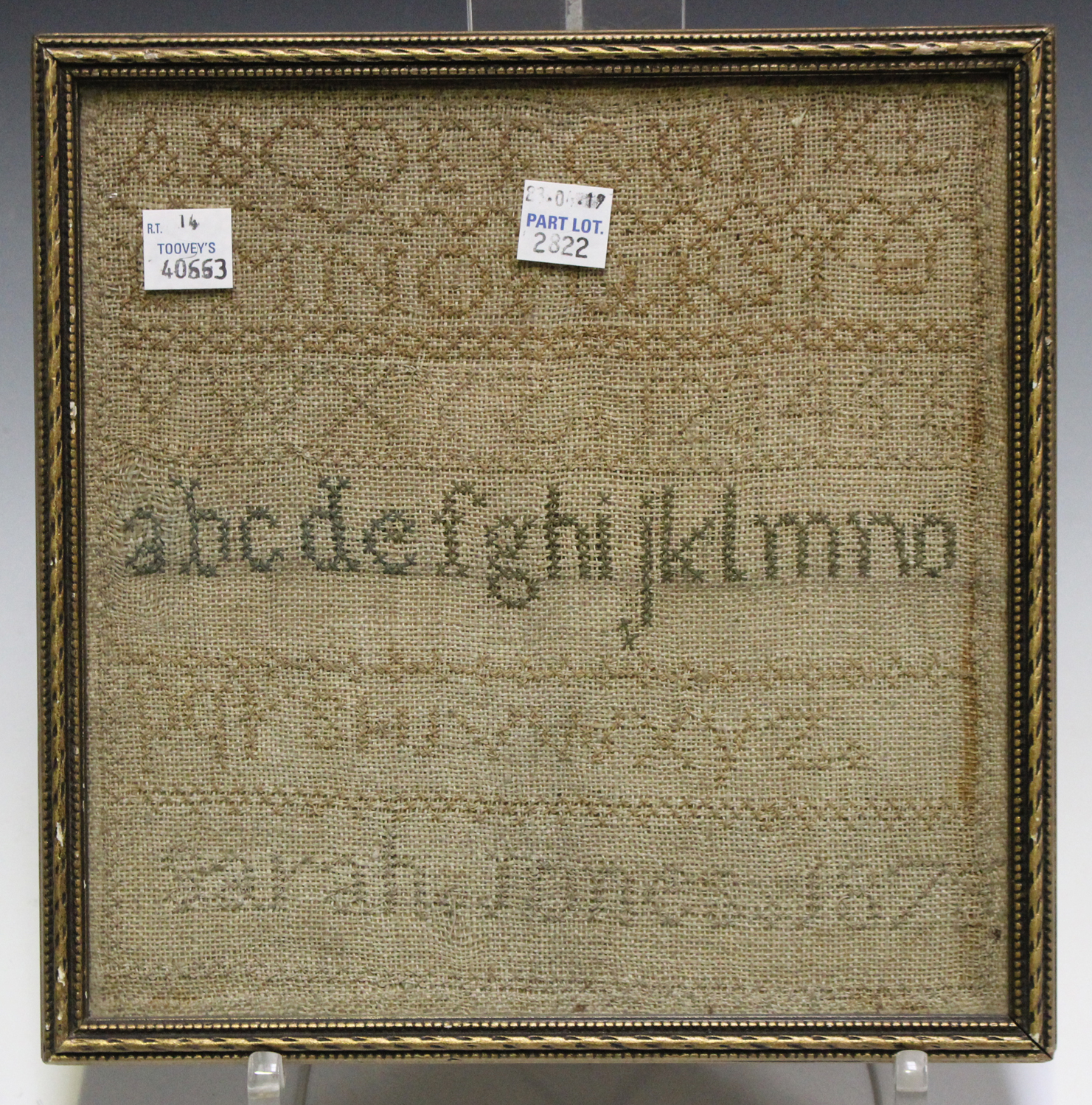A Victorian needlework sampler by Susan Dade Canady, Aged 11 Years, 41cm x 42cm (faults), together - Image 2 of 5