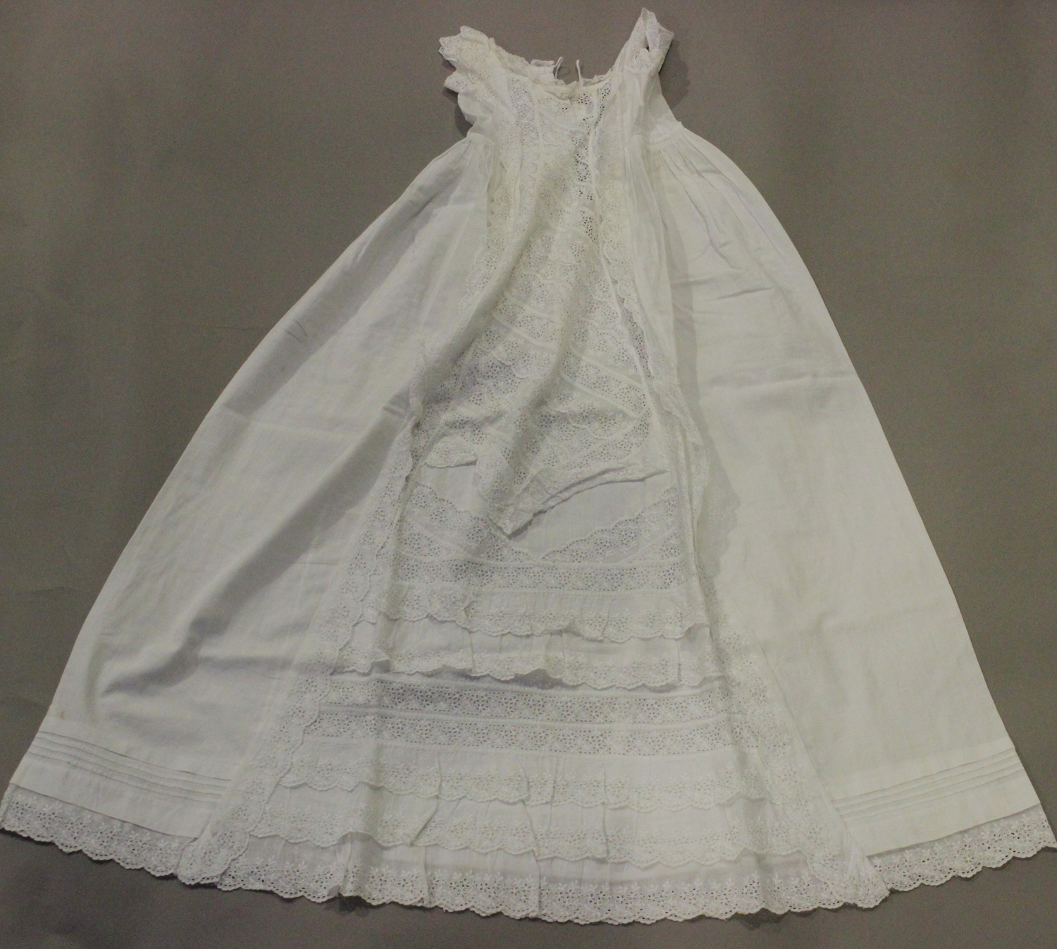 A good collection of mainly Victorian and Edwardian infants' clothing, including embroidered linen