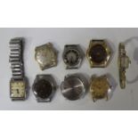 A group of seven gentlemen's wristwatches, including two Roma examples, Gruen, Mido Ocean Star and